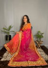 Tew Moss Chiffon With Fancy Bandhej Printed Sarees Wholesale Market In Surat
